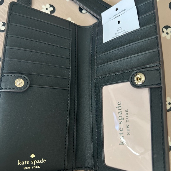 Kate Spade Floral Tassel Tote |  Black and Cream (New) - Picture 7 of 7